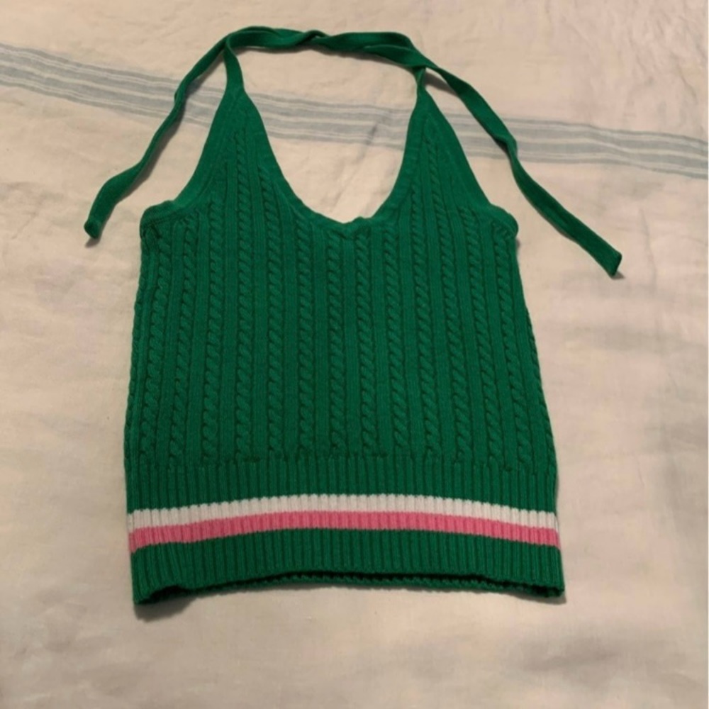Vintage Candie’s Cable Knit Halter Top